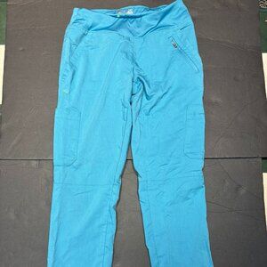 Healing Hands Purple Label Yoga Scrub Pants Turquoise XS | Stretch Moisture-Wick
